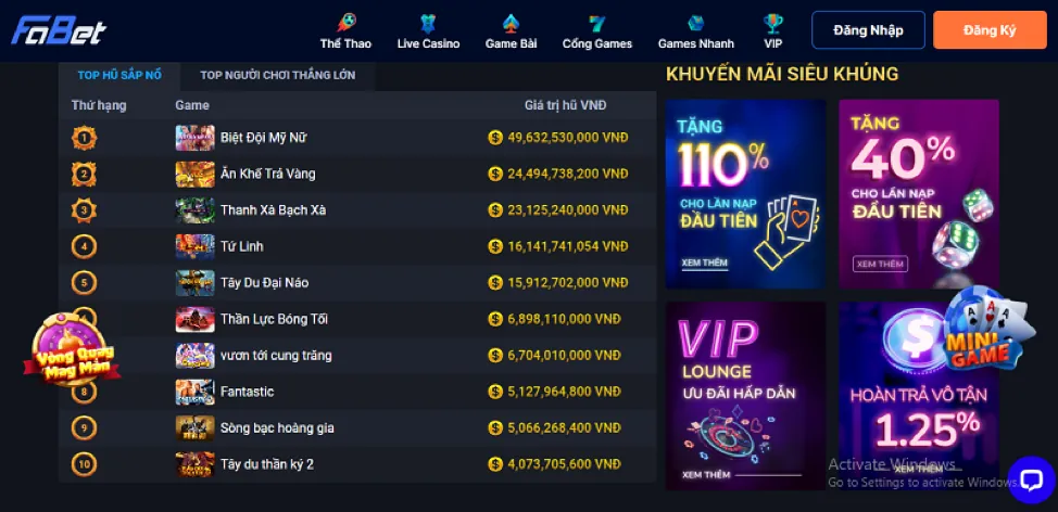 Khuyến mãi dành cho thành viên VIP